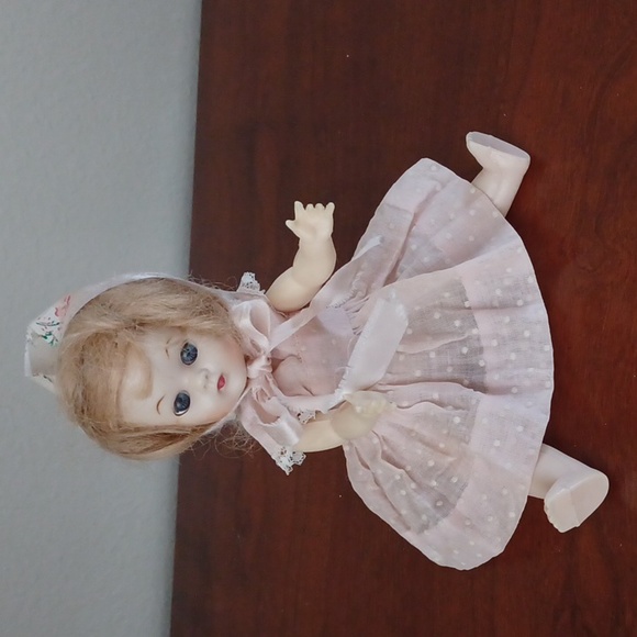 Vintage Handcrafted Doll Bed with Doll - 1940's - Picture 6 of 15